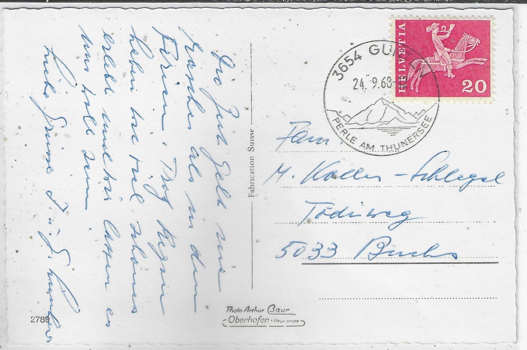 Cartoline postali: Sigriswil - Generalansicht – Usato da Ettingen venduto da Kartenplanet 1