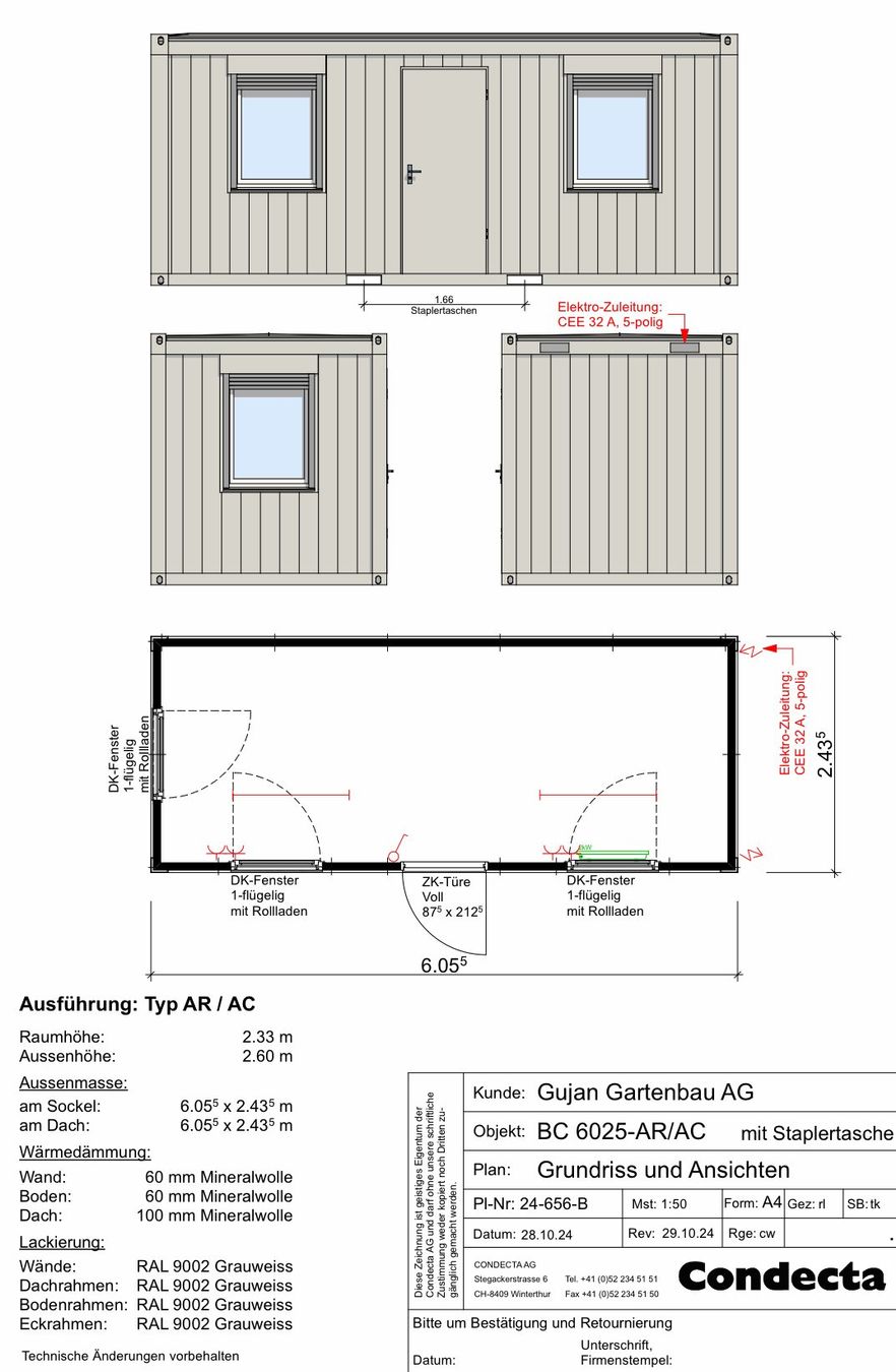 Contenitori edile: Bürocontainer isoliert mit Radiator und Stromanschlüssen – Nuovo (secondo la descrizione) da Flims Dorf venduto da inf_dj8q 1