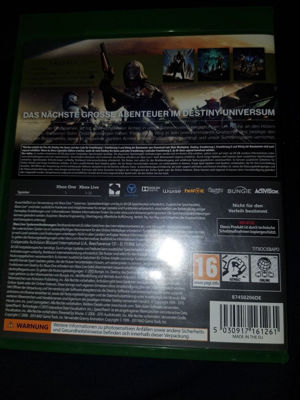 Microsoft Spiele: Destiny für XBOX ONE – Gebraucht aus Emmenbrücke von prisan_LU 2