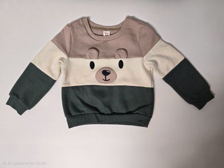 🐻 Süsses Sweatshirt mit 3D-Bärchenohren Gr 92