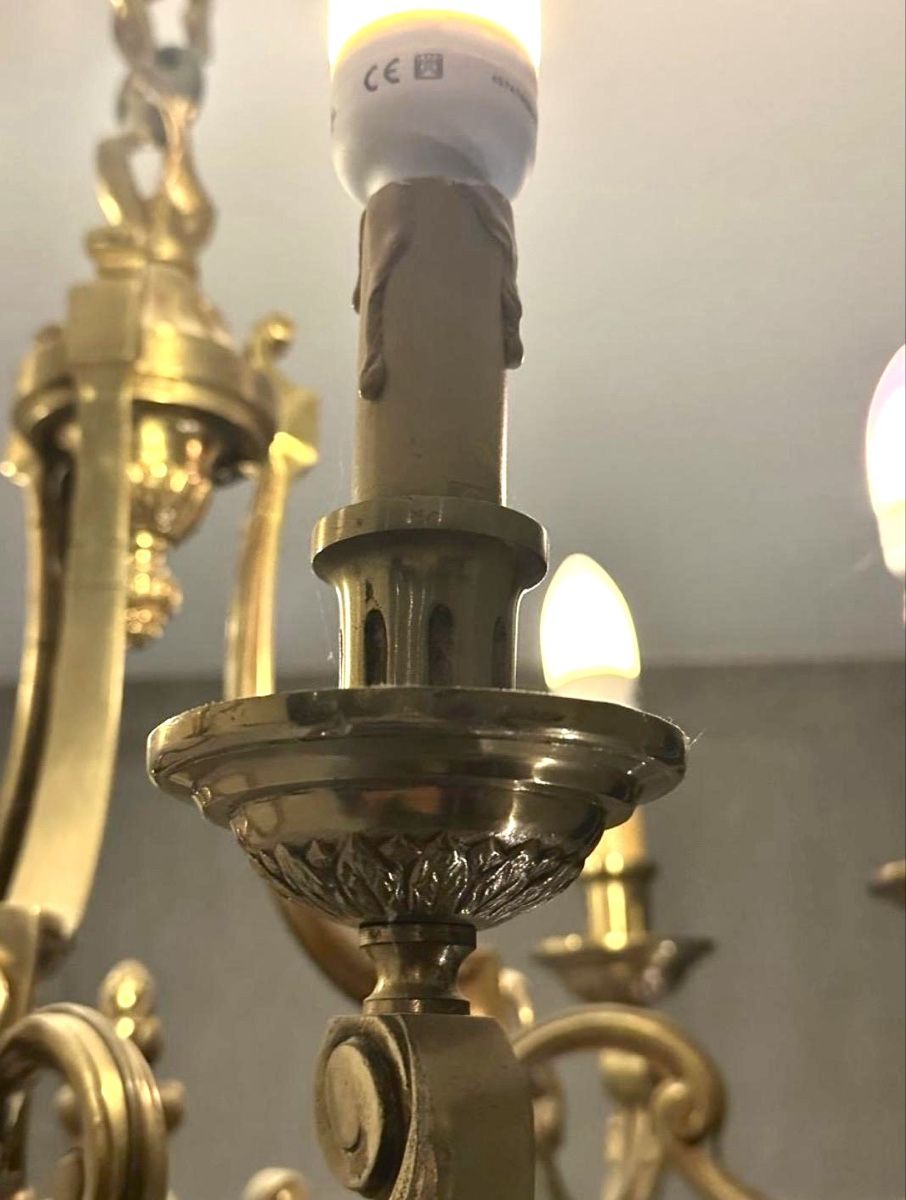 Lustres & lampes de plafonds: Kronleuchter Messing 6 flammig antik – D'occasion à Bern par kaeffy 2