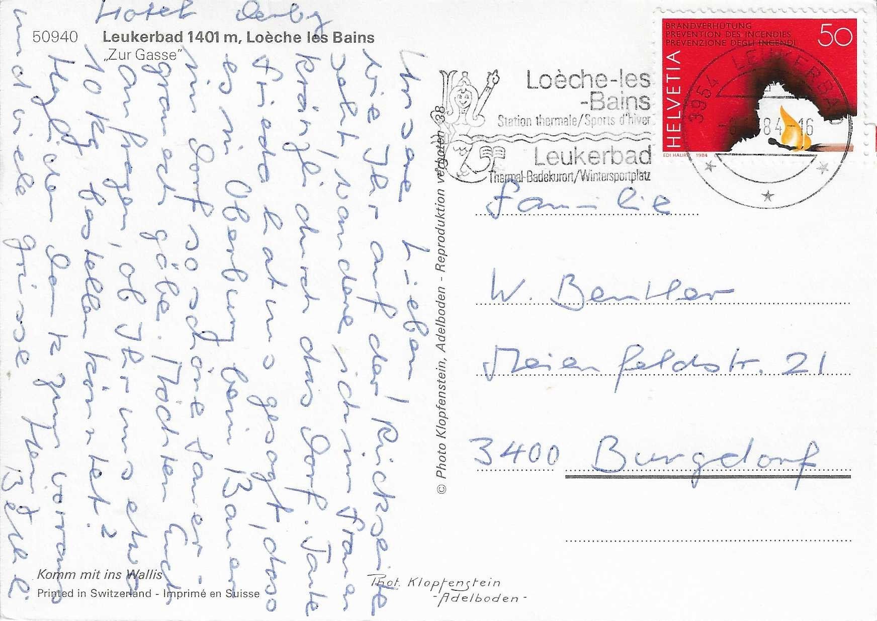 Cartoline postali: Leukerbad "Zur Gasse" VS – Usato da Rothrist venduto da Stranglehold 1