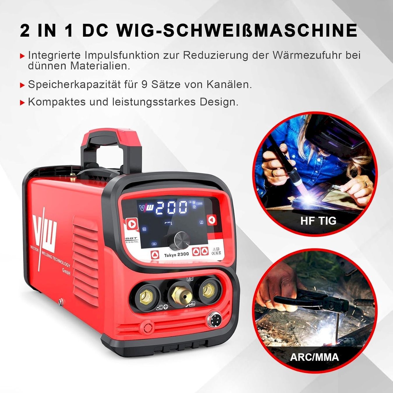 Alle Maschinen: Vector Welding Tokyo 2300 Schweißgerät – Neu und originalverpackt aus Bottighofen von zaap 2