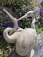 Steinskulptur Reiher Gartenskulptur