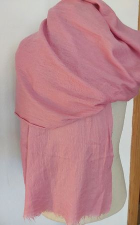 Schal Kaschmir rosa Handmade in India