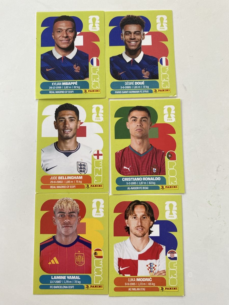 Panini Carte collezionabili: Ronaldo Bellingham Modric Yamal Mbappe Doue – Usato da Windisch venduto da Ncf