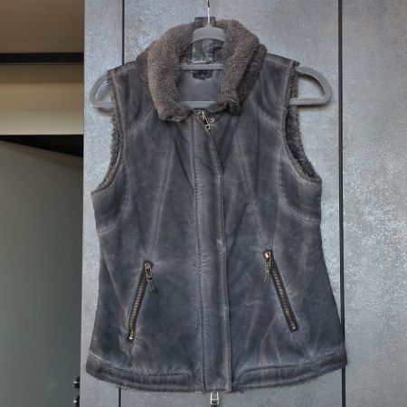 🐸 NILE GILET S DUNKELGRAU WESTE TOP ZUSTAND