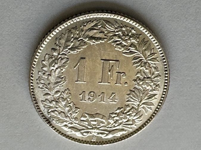 Tutti le monete: 1Fr 1914, -unz – Usato da Erlach venduto da gubbe1 3