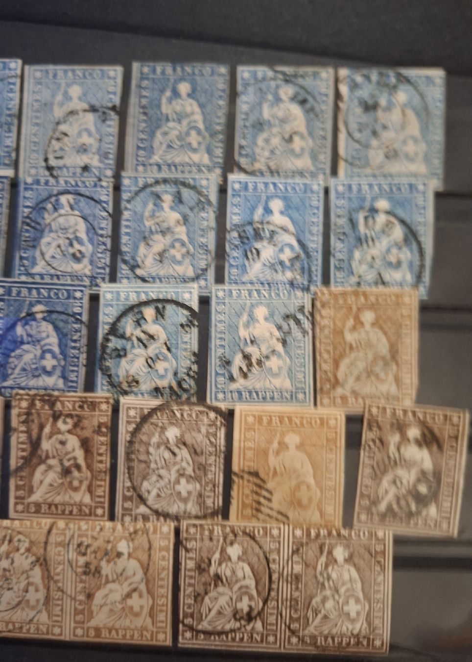 Tutti i francobolli: Strubellot 45Stk. Nr. 22 / 23 / Schnittfehler – Usato da Balgach venduto da SIMEON27 4