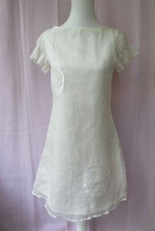 Seidenkleid Gr. 36 LAURA BIAGIOTTI jr edles ecru s. Masse