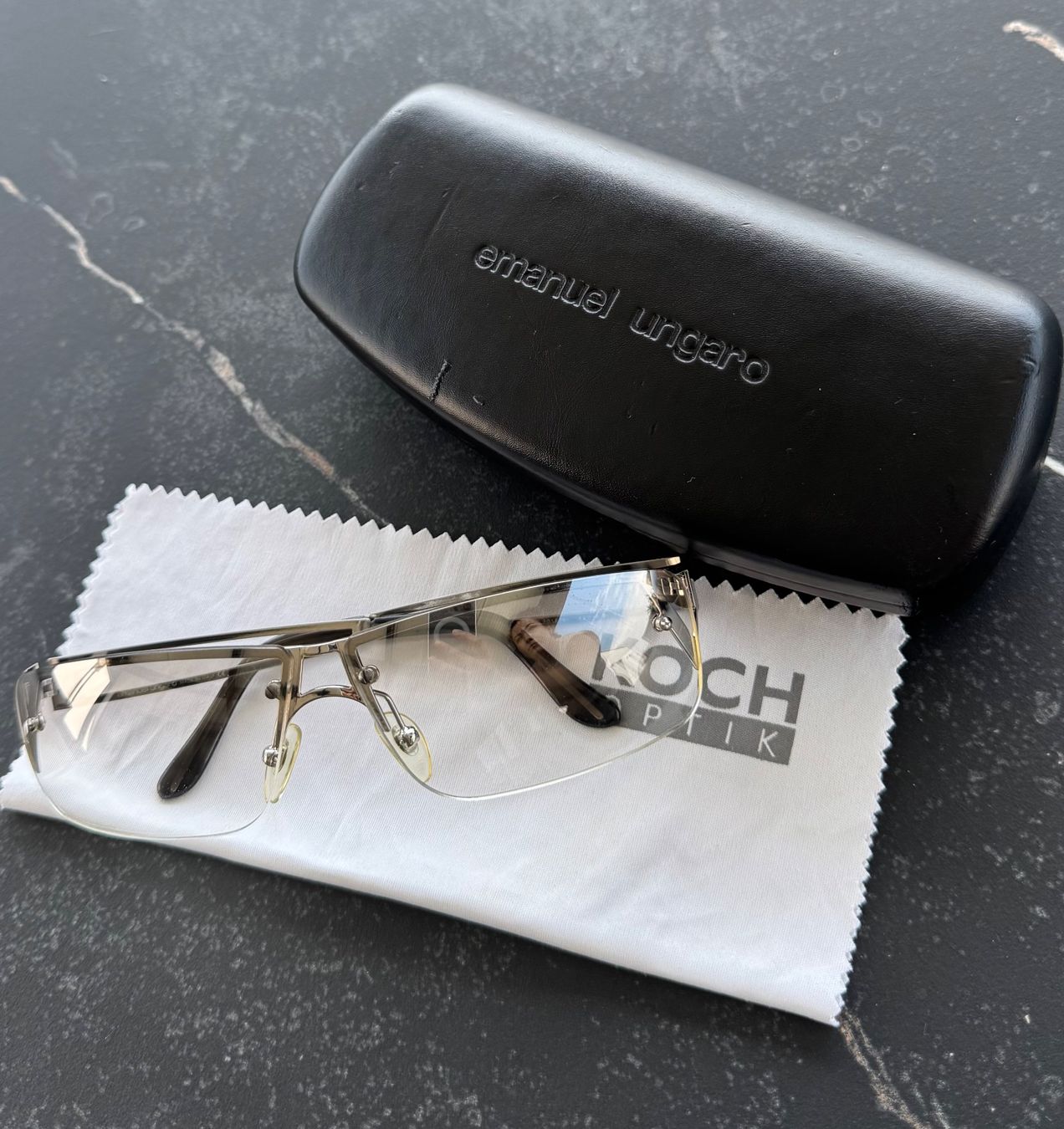 Occhiali & Lenti: Emanuel Ungaro Sonnenbrille, silber, inklusive Etui. Top! – Usato da Effretikon venduto da Lunaaa_ 1