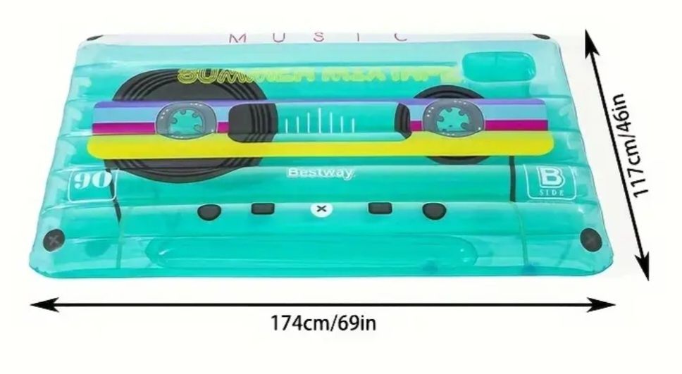 Bestway Piscine: Matelas gonflable"Cassette rétro" espace haut parleur – Nuovo e nell'imballaggio originale da Etoy venduto da MyStyleMyMode 1
