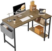 L-förmiger Gaming Schreibtisch 100x70 cm Grau umkehrbar
