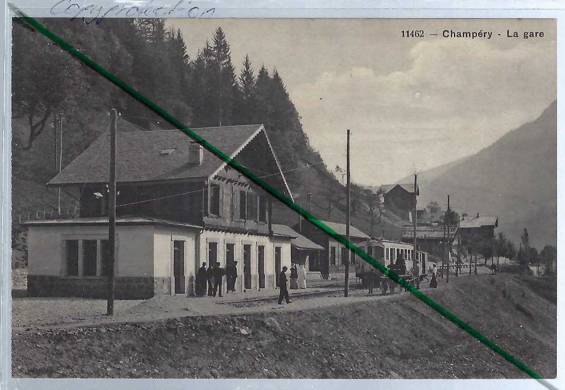 Cartoline postali: Champéry. La Gare. Personenzug. – Usato da Horw venduto da SwissSteamMemories