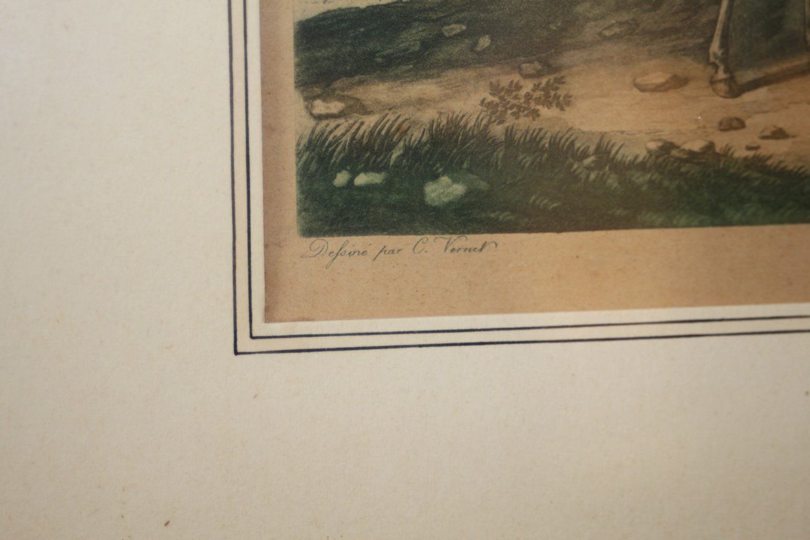 Arts picturaux & lithographies: Lithographie "Le départ" von C.Vernet – D'occasion à Sumiswald par Lottie22 2