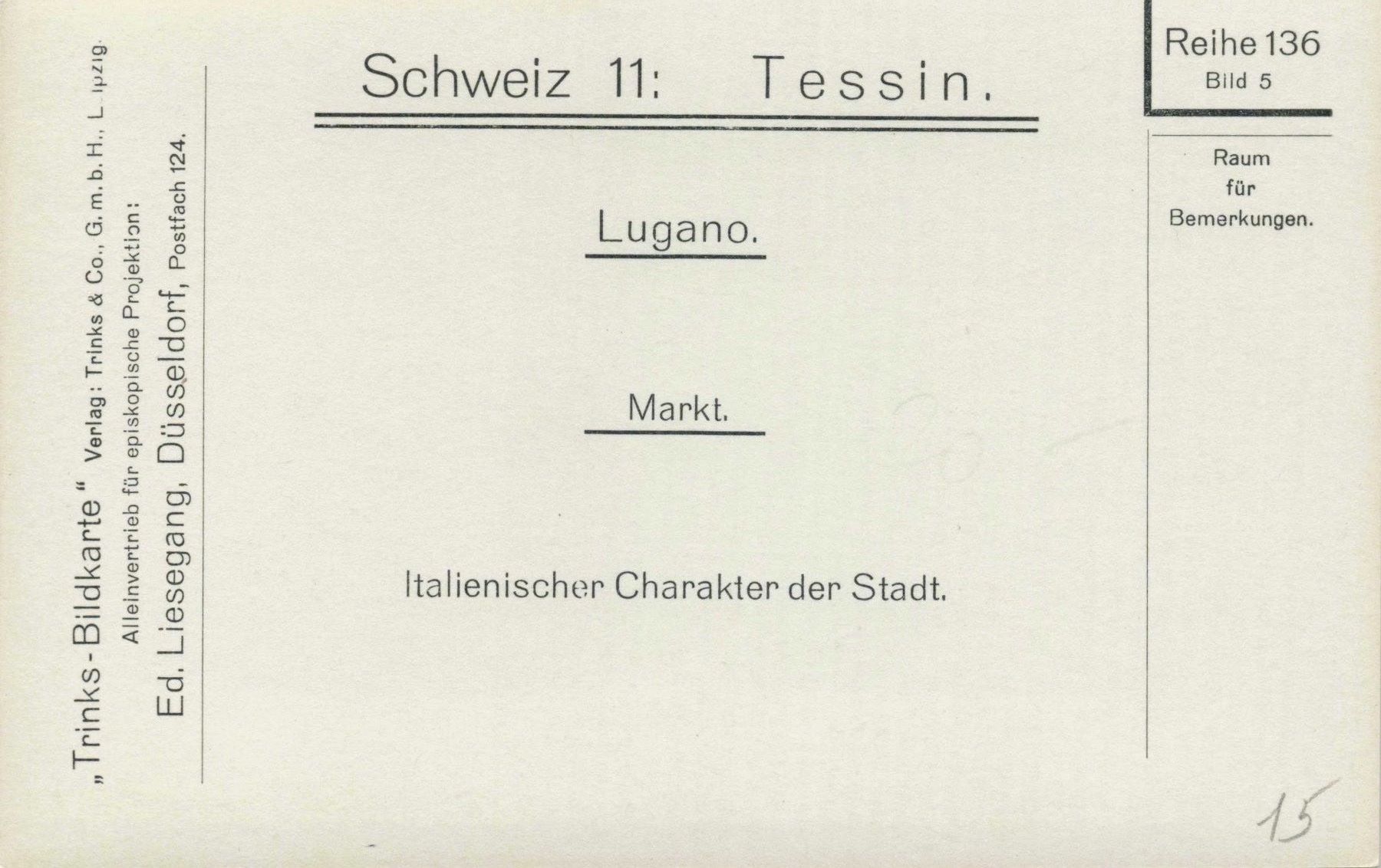 Cartoline postali: Lugano mercato animata particolare retro – Usato da Biasca venduto da Blenio71 1