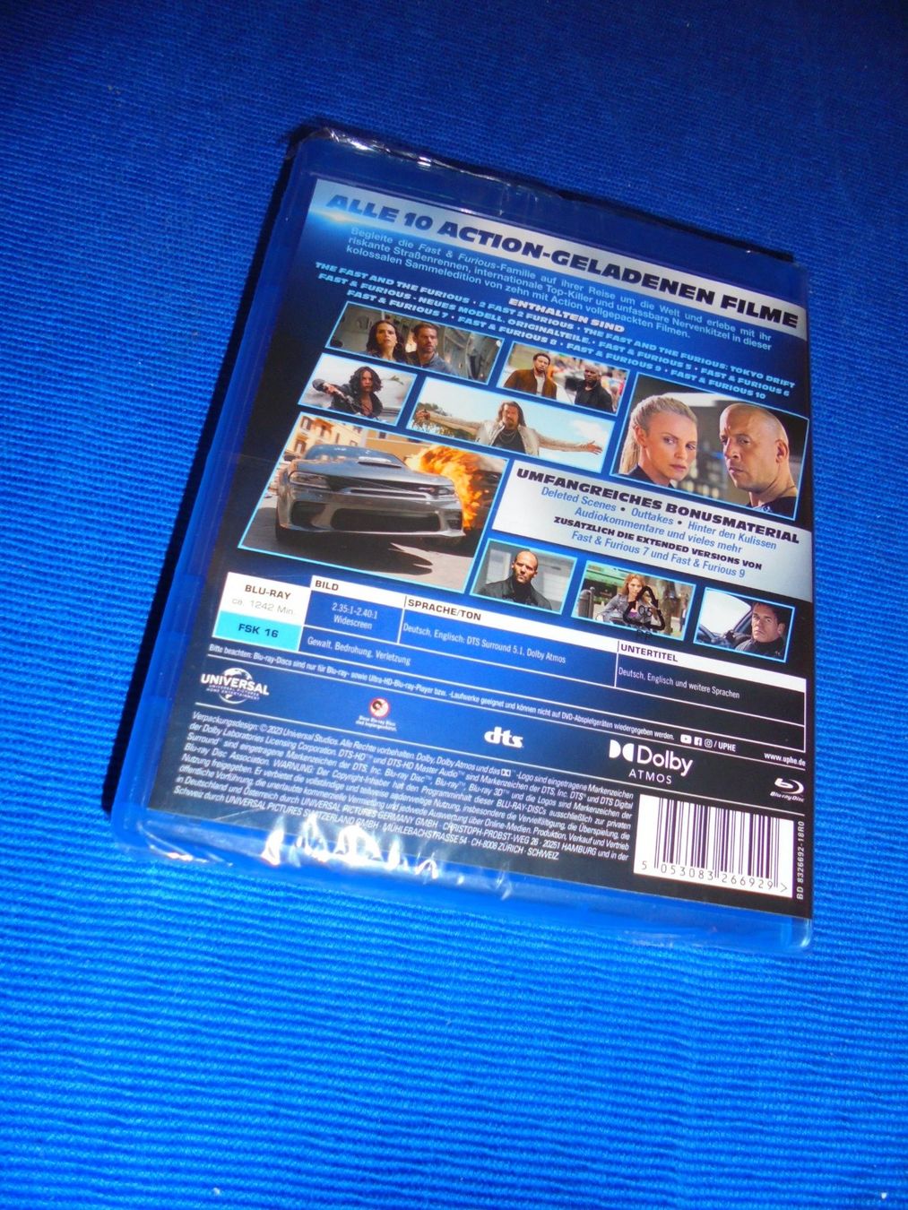 Tutti i DVDs: FAST andFurious 1-10 / blu-ray / ca. 1242 Min. – Nuovo e nell'imballaggio originale da Wattenwil venduto da Firebird1 5