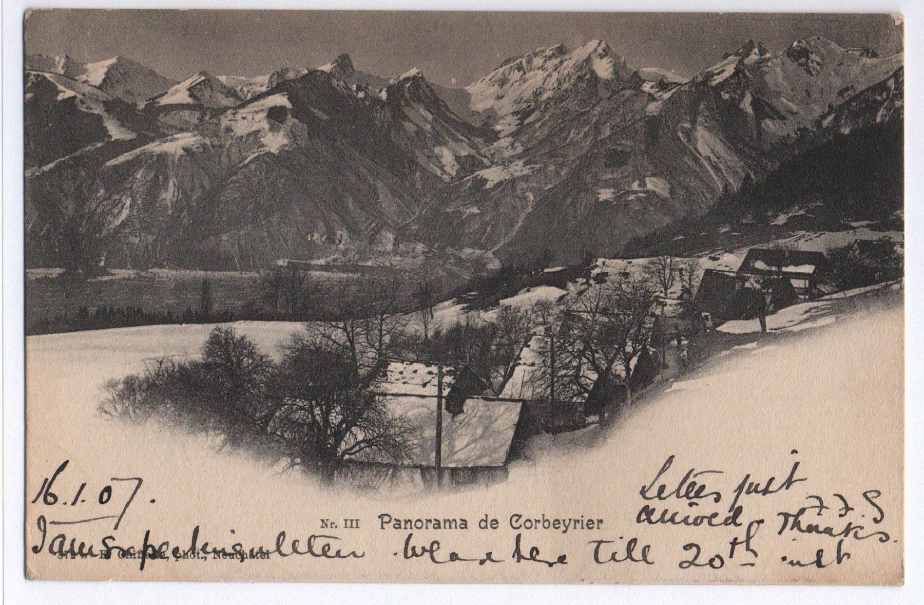 Cartoline postali: Panorama de CORBEYRIER – Usato da Jona venduto da philajona