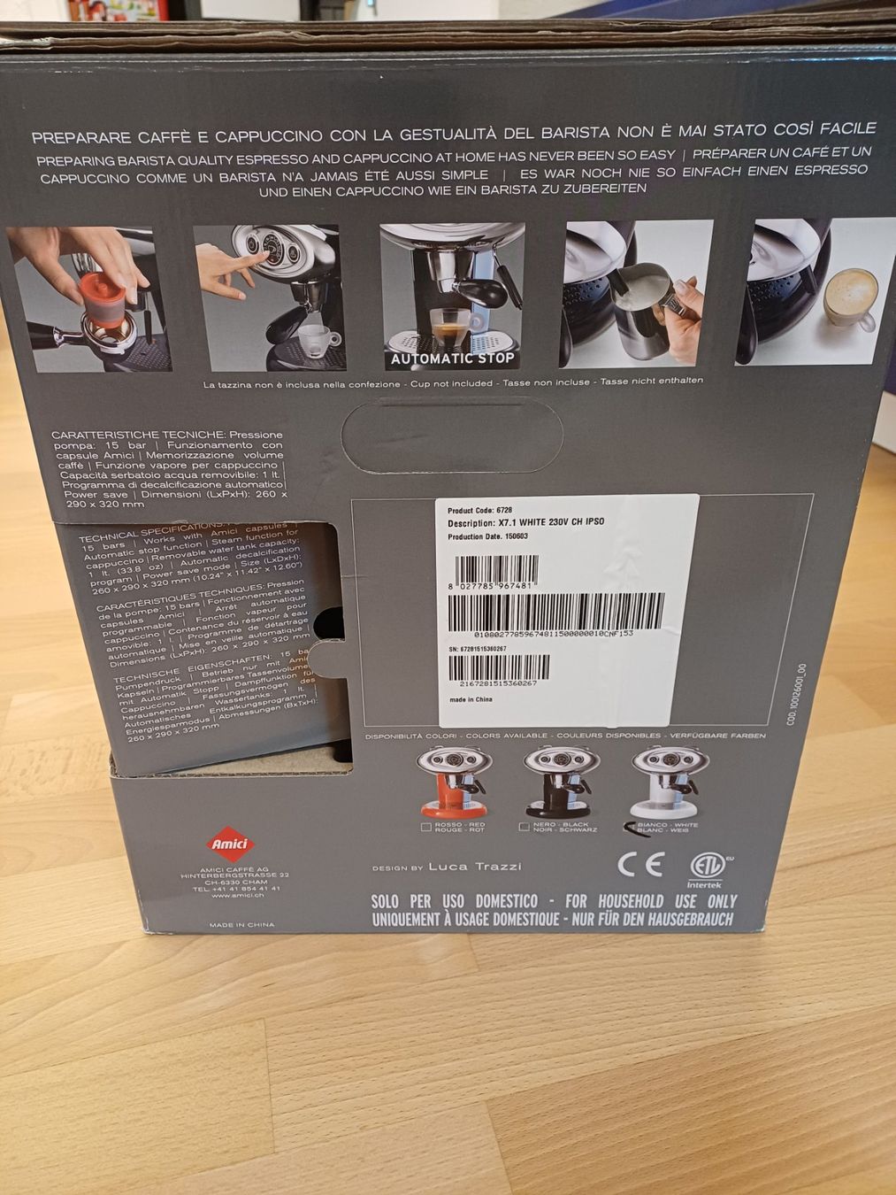 Amici Kaffeemaschinen & Espressomaschinen: Amici Iperespresso Kapsel Kaffeemaschine – Gebraucht aus Oberegg von jan_zq6j 6