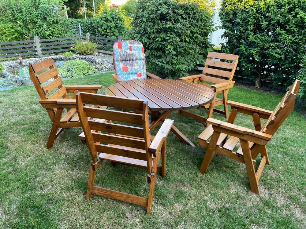 Gartentisch Holz mit Stühlen Kaufen auf Ricardo