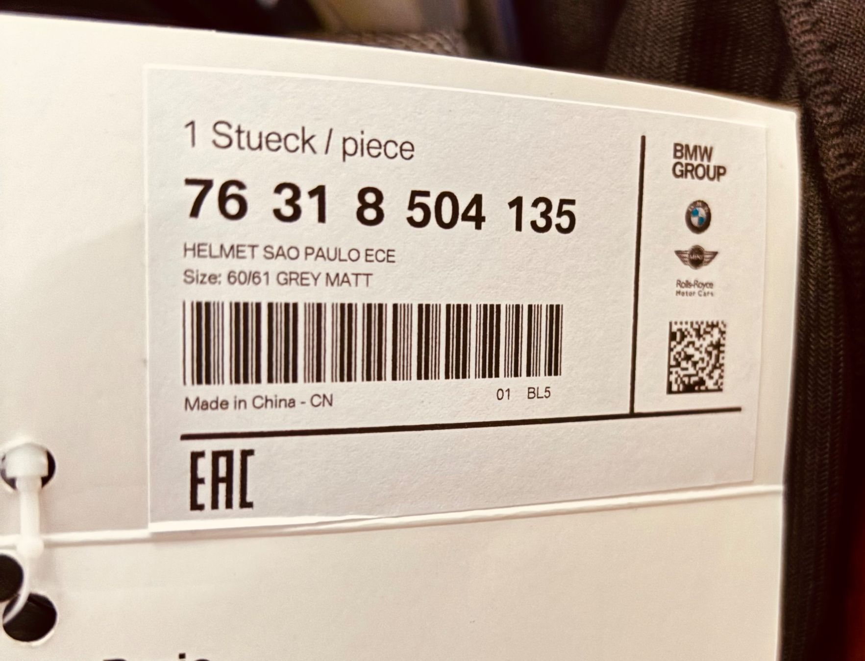 BMW Helme & Visiere: BMW Motorradhelm Sao Paulo 60/61 graumatt (NEU) – Neu und originalverpackt aus Ettingen von everchip 6