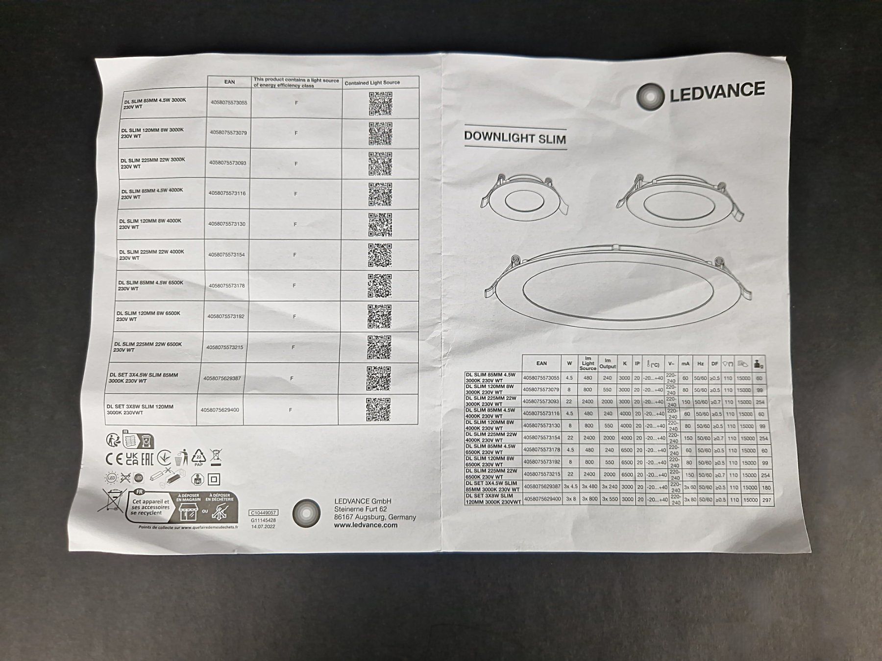 Lampadari & plafoniere: LEDVANCE Deckenlampe LED Downlight Slim 225mm – Nuovo (secondo la descrizione) da Basel venduto da Restwert_Basel 9