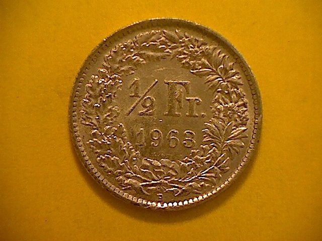 Alle Münzen: 50 Rp. 1963 – Gebraucht aus Buchs AG von Ged8