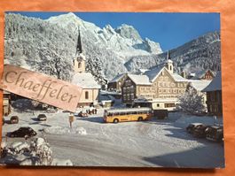 Wildhaus Obertoggenburg, Postplatz mit Schafberg