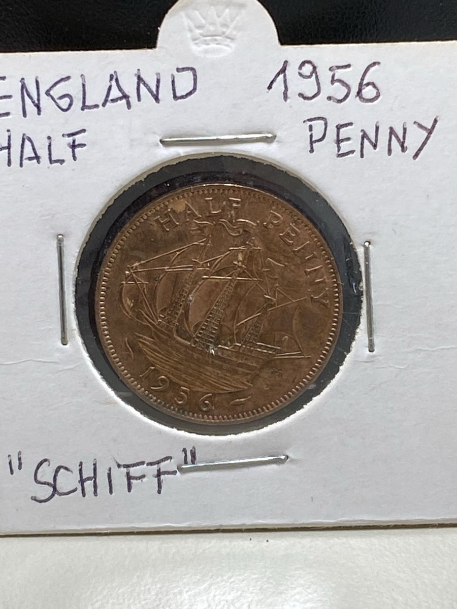 Tutti le monete: GB - 1/2 Penny - 1956 - Queen 2 – Usato da Payerne venduto da Mike1682