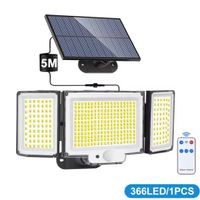 Lampe solaire d'extérieur 366 LED  détecteur de mouvement