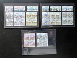 Tierkreiszeichen 1982-86 im Viererblock mit ET-Stempel