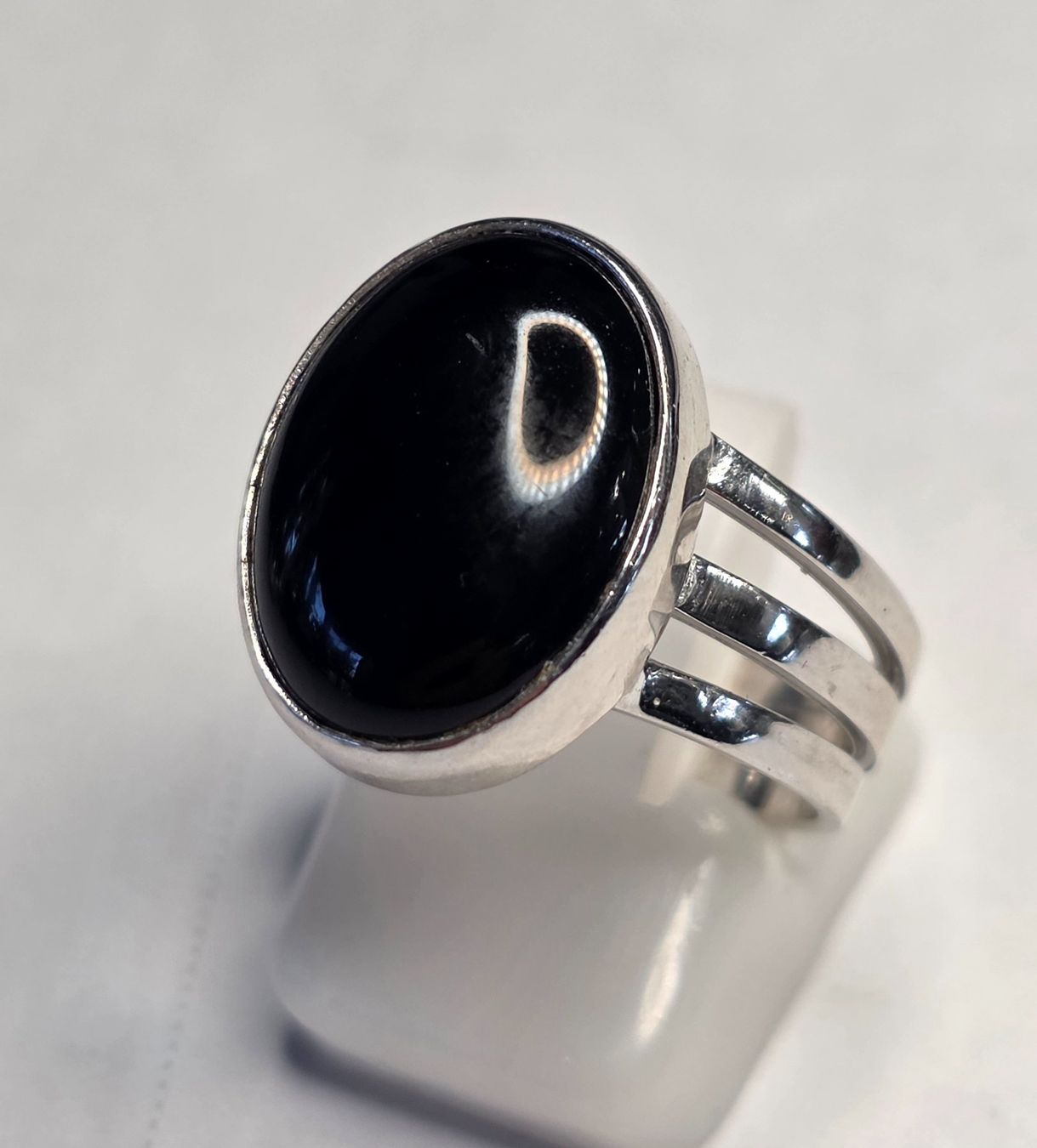 Onyx Bagues: Black Onyx Solitaire Fingerring – Neuf (Voir description) à Zürich par benedikt12 9