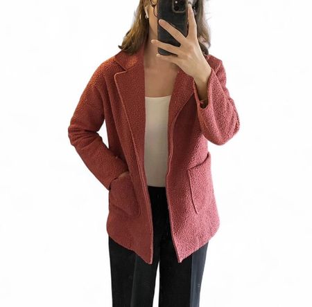 Sportlich-eleganter Jacken-Blazer in weichem rot, Grösse S/M