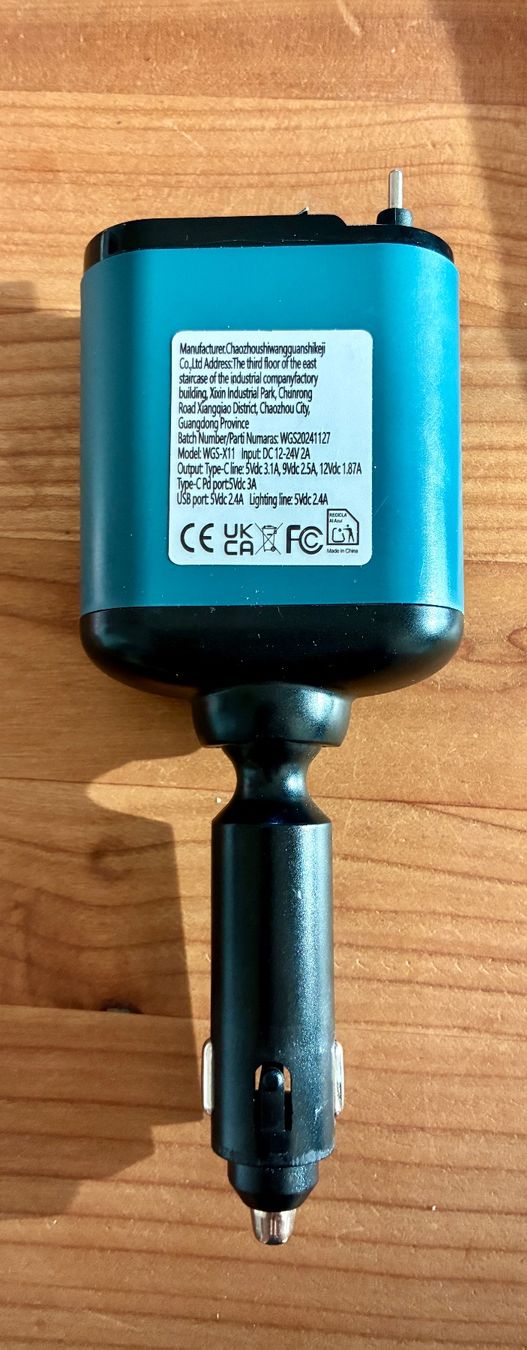 Caricabatterie: Kfz Ladegerät USB-A USB-C 2.4A 3A mit Kabel – Usato da Zürich venduto da tersus1981 3