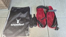 Schneeschuh Snowfeet rot mit Tasche