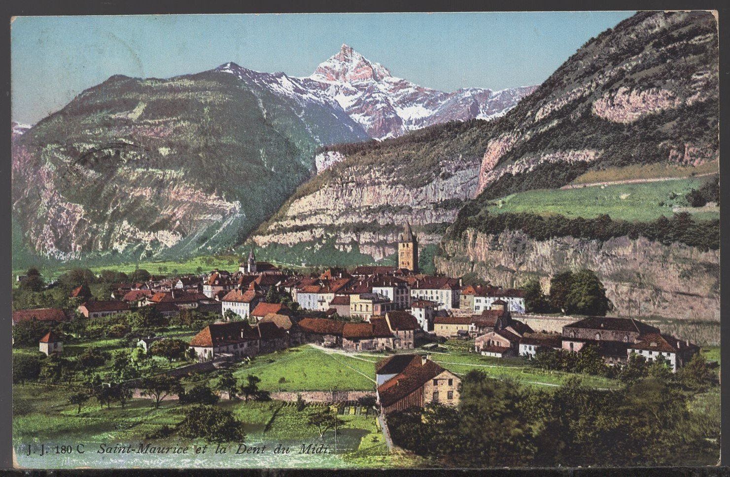 Cartoline postali: Saint - Maurice et la Dent du Midi  1914 – Usato da Aarau venduto da kufi44