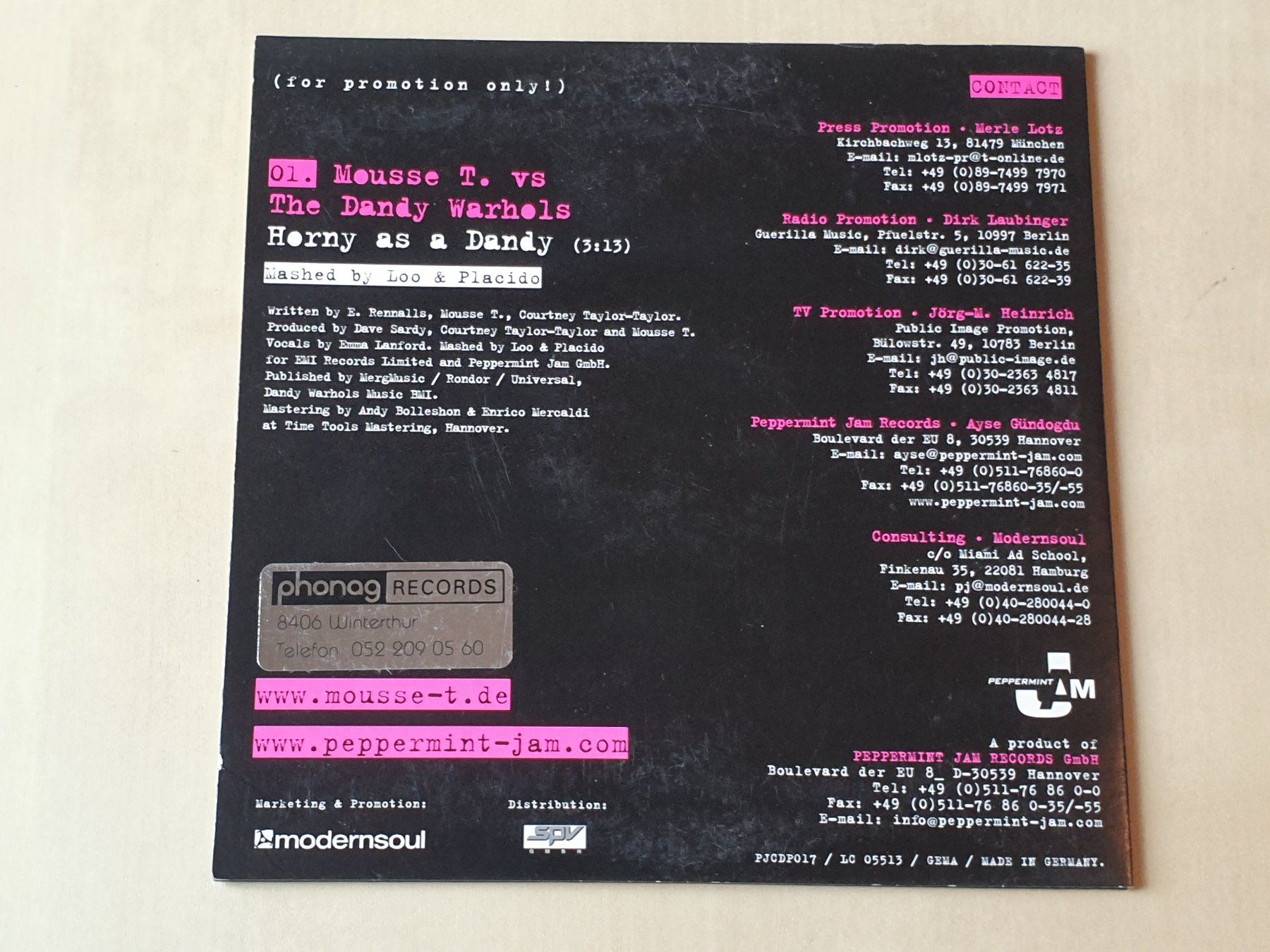 CD: Mousse T vs The Dandy Warhols horny as a Dandy – Usato da Stansstad venduto da collectorsshop 1