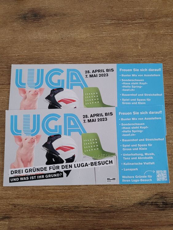 2 Luga tickets (Neu (gemäss Beschreibung)) in Oensingen für CHF 15 ...