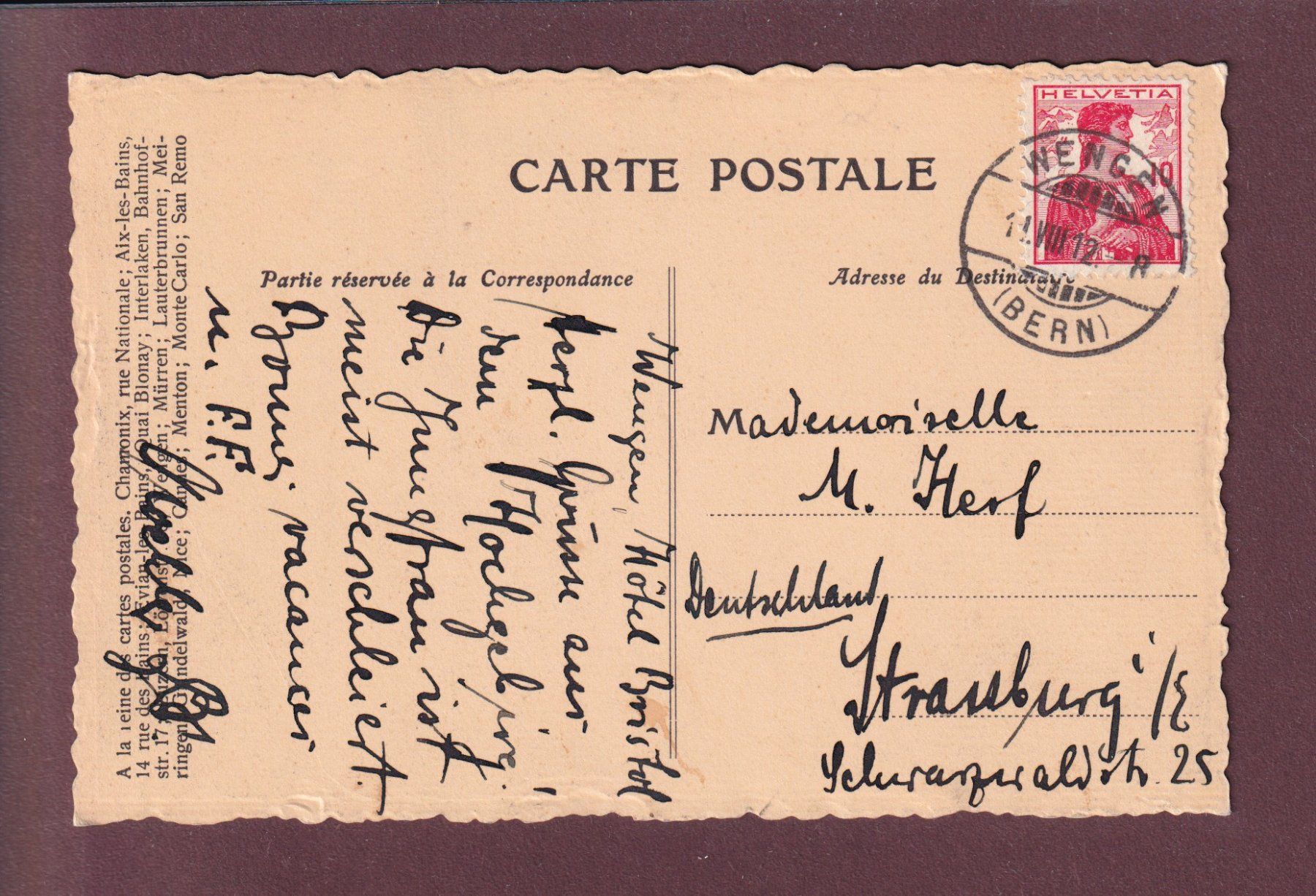 Cartoline postali: LAUTERBRUNNEN - Staubbach - 1912 – Usato da Pully venduto da nicecards 1