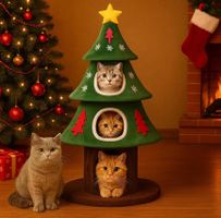 Kratzbaum/Katzenhaus Tannenbaum, 135cm