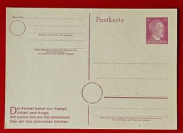 DEUTSCHES REICH GANZSACHE POSTKARTE HITLER UNGELAUFEN NEU