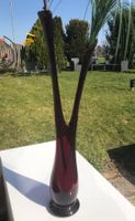 Bodenvase 63 cm Vase mundgeblasen dunkelrot rot