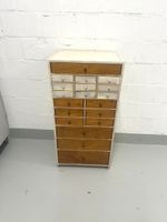 Vintage Apotheker Kommode Holz viele Schubladen | Shabby Ch