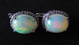 Opal Silber 925 Ohrringe
