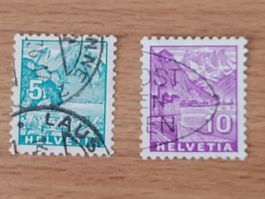Timbres CH 1934 (2. VII) N° 195 + 196 - Landschaftsbilder
