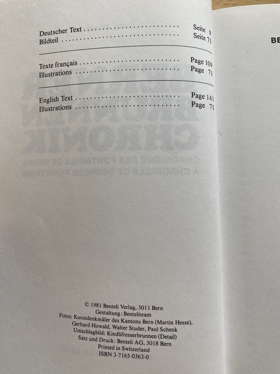 Libri: Berner Brunnen Chronik – Usato da Schwarzenburg venduto da Michellu 4