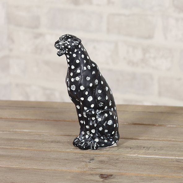 Figuren: Leopard schwarz, klein, sitzend – Neu und originalverpackt aus Schaffhausen von AtelierPudesco