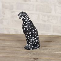 Leopard schwarz, klein, sitzend
