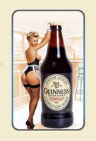Blechschild-GUINNESS PIN UP - EXTRA STAOUT