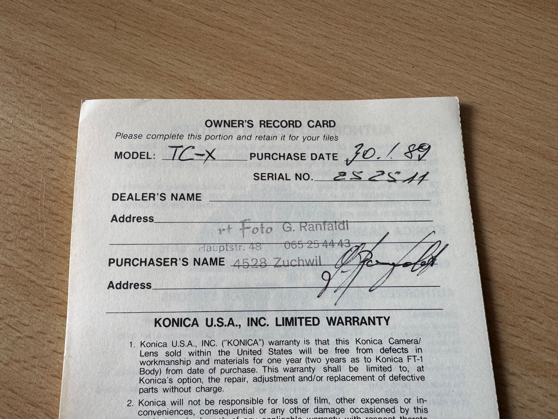 Konica Kamera: Konica TC-X – Gebraucht aus Bolken von Mferrari13 3